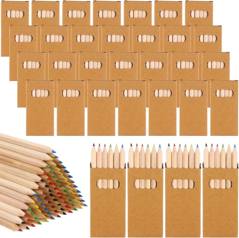 TBoxBo 200Packs/1200Pcs Colored Pencils Bulk Mini Drawing Pencils Set for Kids, 3.5inch Short Fat Color Pencils for Adult Coloring Books, Classroom School Drawing Birthday Wedding Party Favors (1200) - Image 1